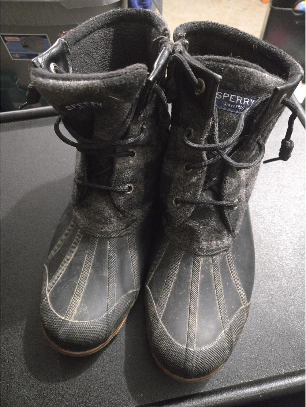 Sperry Saltwater Wool & Rubber Waterproof Duck Boots Women's Size 9M
